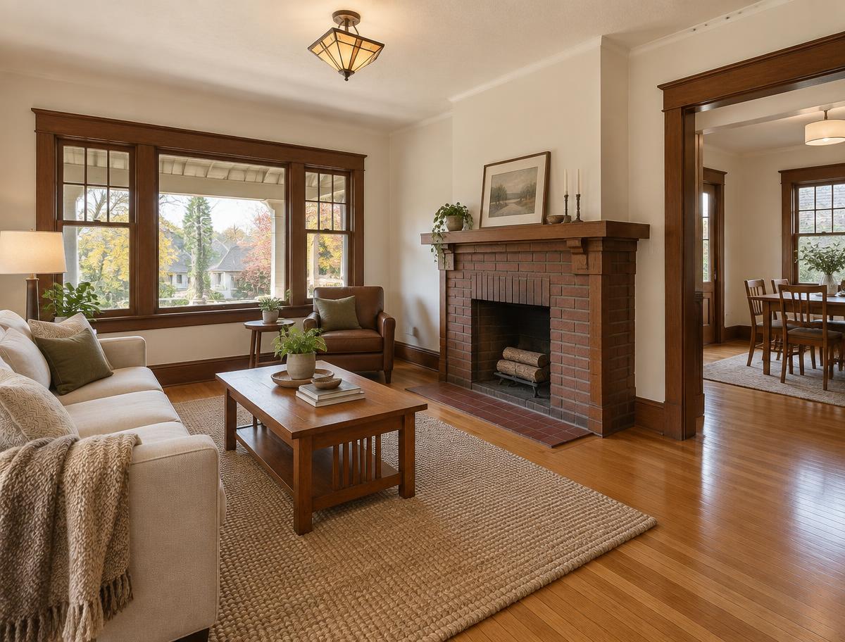 Living room with natural light